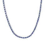 D'Joy Tansanit Halskette (10-15 Werktage Lieferzeit) ca. 45 cm 925 Silber Rhodiniert ca. 20,50 ct.