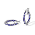 D'Joy Tansanit Ohrringe 925 Silber Rhodiniert ca. 6,02 ct.