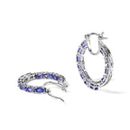 D'Joy Tansanit Ohrringe 925 Silber Rhodiniert ca. 6,02 ct.