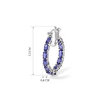 D'Joy Tansanit Ohrringe 925 Silber Rhodiniert ca. 6,02 ct.