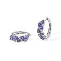 D'Joy Tansanit, Moissanit Ohrringe 925 Silber Rhodiniert ca. 2,59 ct.