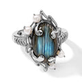 EVER TRUE AAA Labradorit, Süßwasser Perle (3mm) Ring Reine Bronze (Größe 16.00)