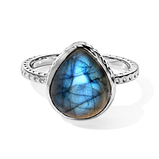 D'Joy AAA Labradorit Ring 925 Silber (Größe 20.00) ca. 5,00 ct