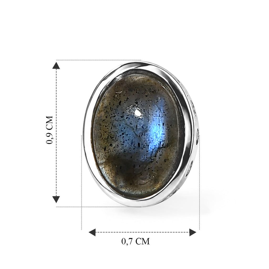 D'Joy AAA Labradorit Ohrringe 925 Silber ca. 1,84 ct.