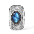 EVER TRUE AAA Labradorit Ring 316L Edelstahl (Größe 16.00) ca. 10,01 ct