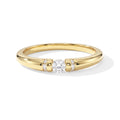 LUXURIANT DIAMOND - Lab Grown Diamant SI-GH Ring 925 Silber 750 Gelbgold vermeil (Größe 17.00)  ca. 0,25 ct