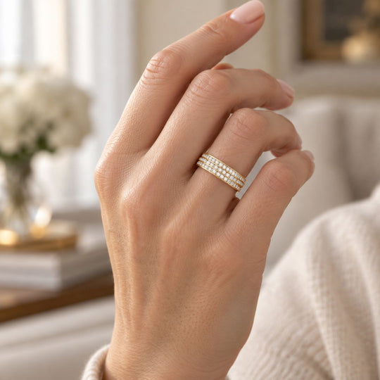 LUXURIANT DIAMOND - Lab Grown Diamant SI-GH Ring 925 Silber Rhodiniert (Größe 19.00)  ca. 0,51 ct