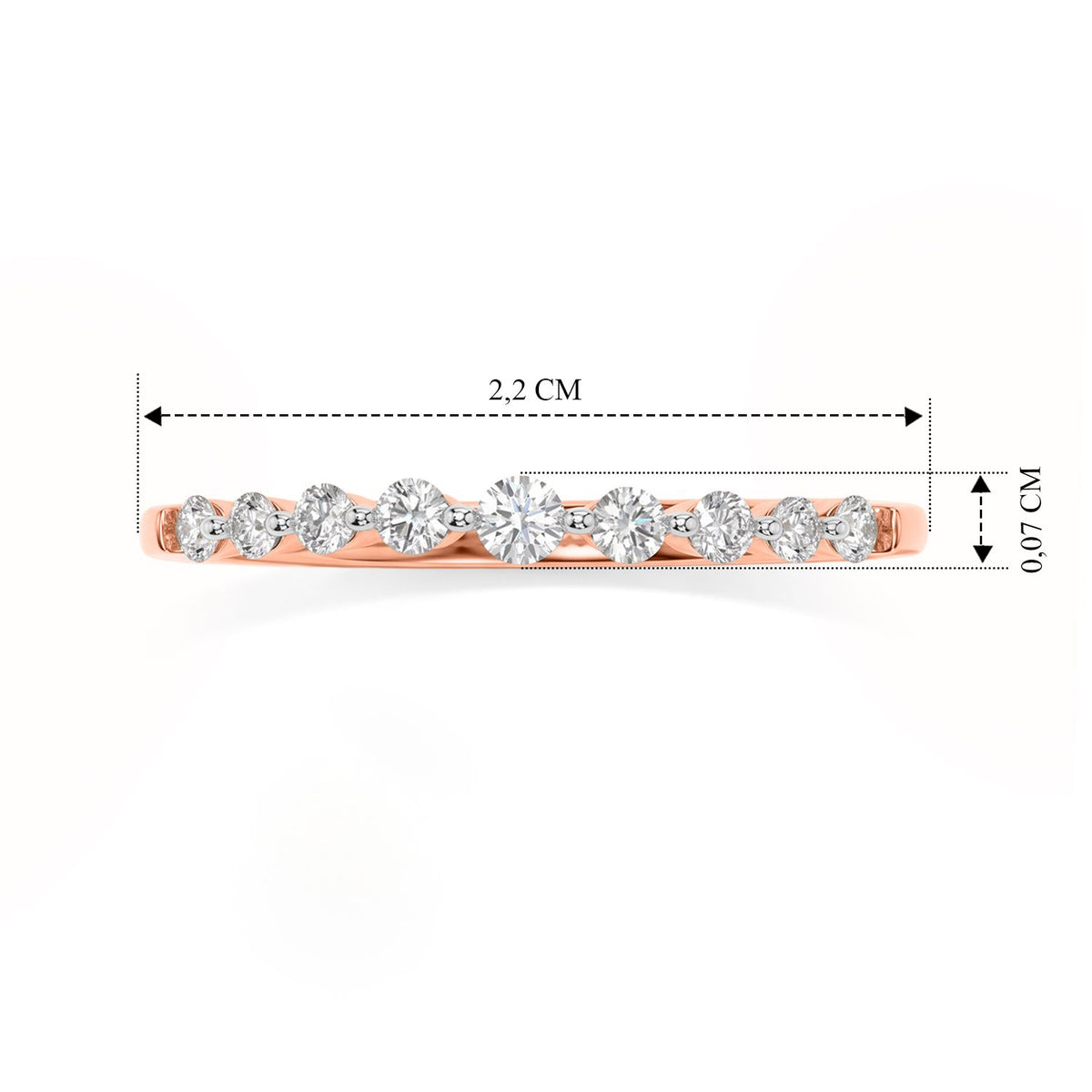 750 Roségold vermeil