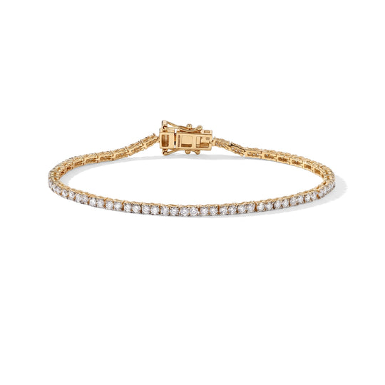 LUXURIANT DIAMOND - Lab Grown Diamant SI Armband ca. 19 cm 925 Silber 750 Gelbgold vermeil ca. 3,20 ct.