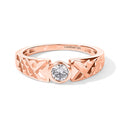 LUXURIANT DIAMOND - Lab Grown Diamant SI-GH Ring 925 Silber 750 Roségold vermeil (Größe 17.00) (10-15 Werktage Lieferzeit) ca. 0,36 ct
