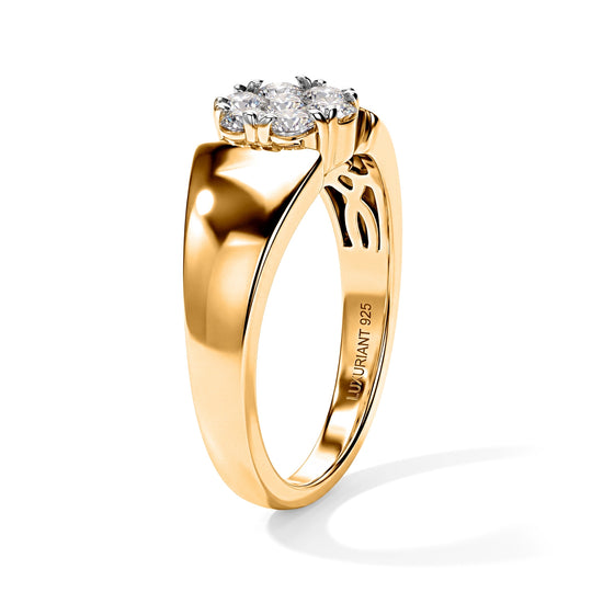 LUXURIANT DIAMOND - Lab Grown Diamant SI-GH Ring 925 Silber Rhodiniert (Größe 21.00)  ca. 0,53 ct