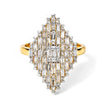 LUXURIANT DIAMOND - Lab Grown Diamant SI-GH Ring 925 Silber 750 Gelbgold vermeil (Größe 18.00) ca. 1,01 ct