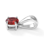 D'Joy AAA Roter Saphir Anhänger 925 Silber Rhodiniert ca. 0,42 ct.