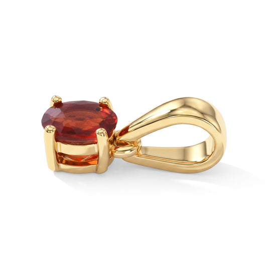 D'Joy AAA Roter Saphir Anhänger 925 Silber 750 Gelbgold vermeil ca. 0,42 ct.