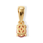 D'Joy AAA Roter Saphir Anhänger 925 Silber 750 Gelbgold vermeil ca. 0,42 ct.