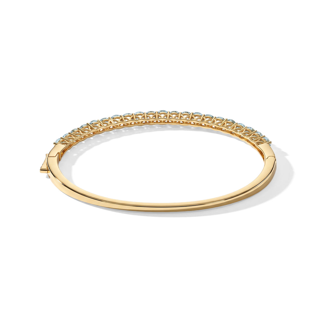 EVER TRUE AA Blauer Apatit Armreif ca. 19 cm Reine Bronze ca. 4,05 ct.