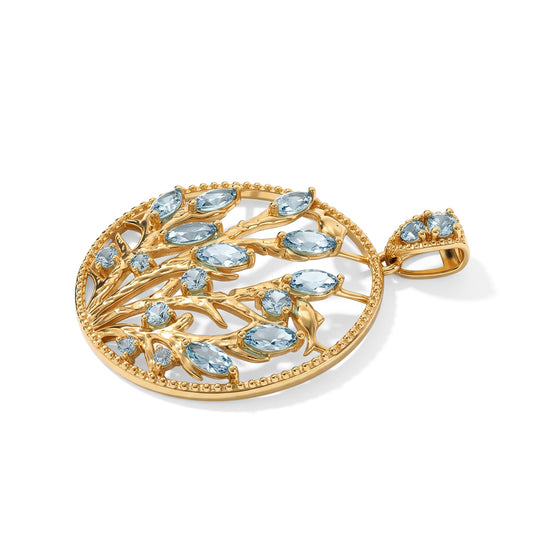 EVER TRUE Blauer Apatit Anhänger Reine Bronze ca. 1,94 ct.