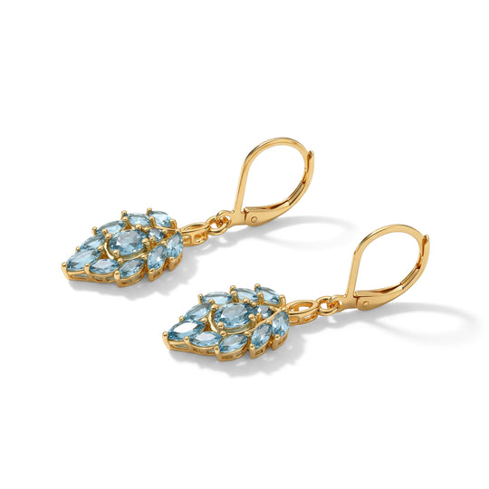 EVER TRUE Blauer Apatit Ohrringe Reine Bronze ca. 2.66 ct