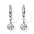 D'Joy Moissanit Ohrringe 925 Silber Platiniert ca. 1,19 ct.