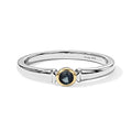 D'Joy Indicolite Ring 925 Silber Platiniert und vergoldet (Größe 16.00) ca. 0,11 ct