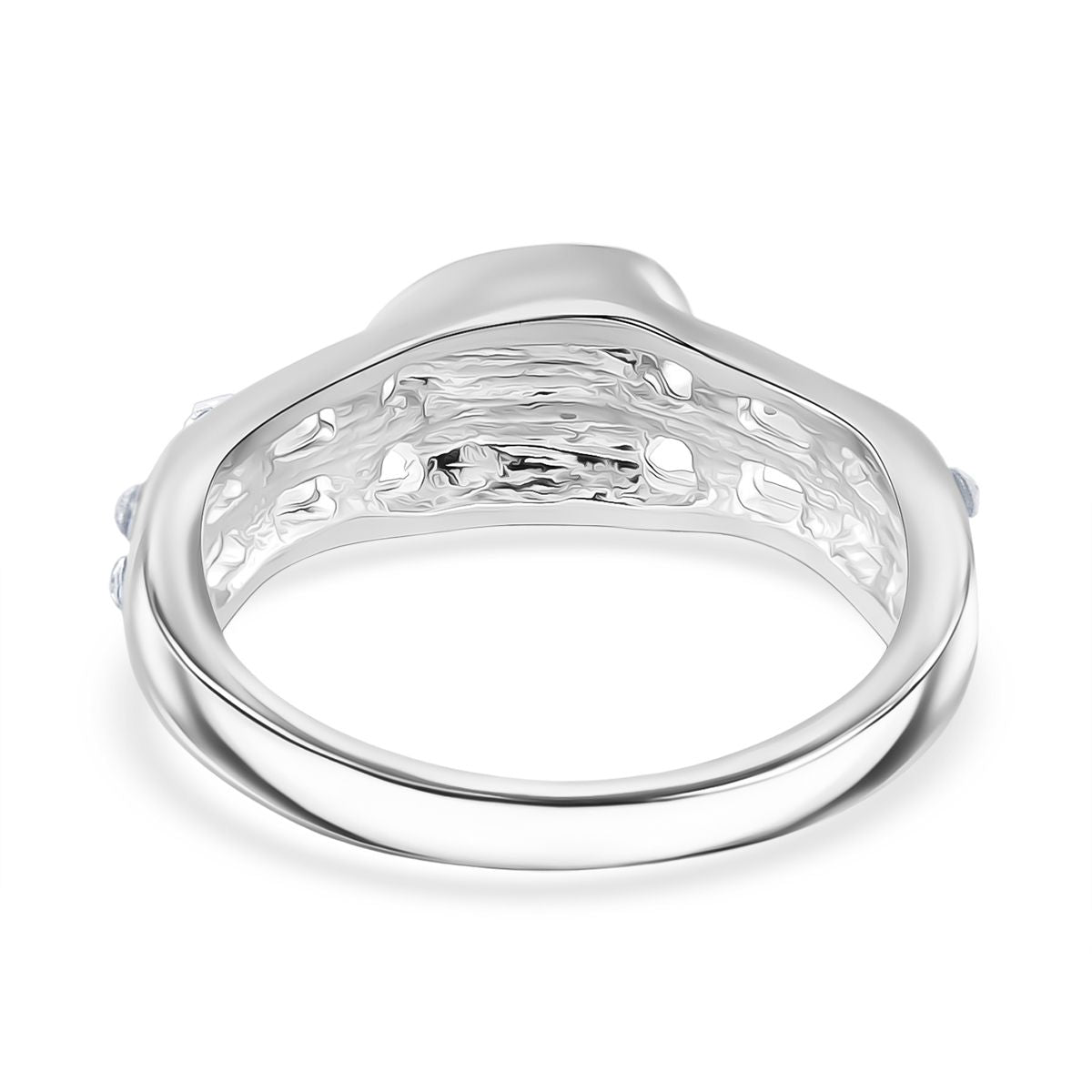 J Francis gefertigt mit SWAROVSKI- Abalone Muschel und weißer Kristall Ring und Ohrringe