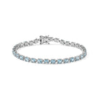 D'Joy AA Blauer Apatit Armband ca. 19 cm 925 Silber Rhodiniert ca. 9,97 ct.