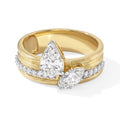 LUXURIANT DIAMOND - Lab Grown  Diamant SGL Zertifiziert SI-GH Ring 925 Silber 750 Gelbgold vermeil (Größe 16.00) (10-15 Werktage Lieferzeit) ca. 1.74 ct