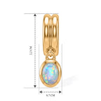 EVER TRUE AA Natürlicher, äthiopischer Welo Opal Ohrringe Reine Bronze ca. 1,27 ct.