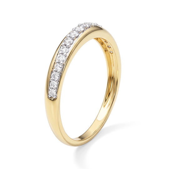 LUXURIANT DIAMOND - Lab Grown Diamant SGL zertifiziert SI-GH Ring 925 Silber 750 Gelbgold vermeil (Größe 18.00)  ca. 0.30 ct