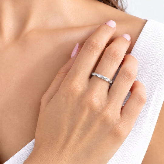 LUXURIANT DIAMOND - Lab Grown Diamant SGL zertifiziert SI-GH Ring 925 SGL zertifiziert SIlber Rhodiniert (Größe 21.00)     ca. 0,30 ct
