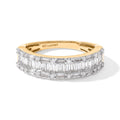 LUXURIANT DIAMOND - Lab Grown Diamant SI-GH Ring 925 Silber 750 Gelbgold vermeil (Größe 18.00) ca. 0,96 ct