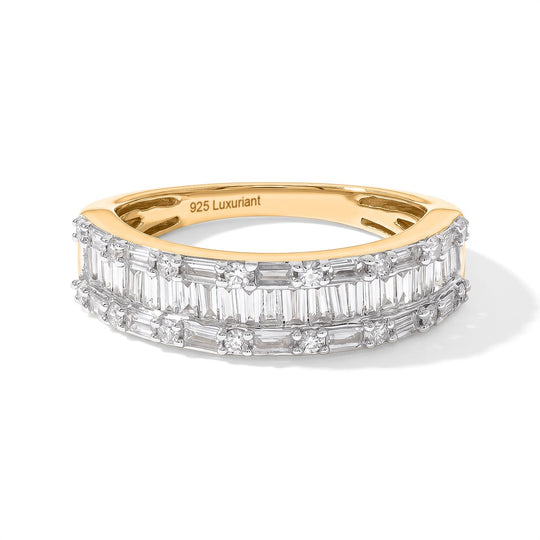 LUXURIANT DIAMOND - Lab Grown Diamant SI-GH Ring 925 Silber 750 Gelbgold vermeil (Größe 21.00)   ca. 1,00 ct