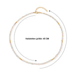 D'Joy natürliche, äthiopische Welo Opal 45+5cm Halskette, 925 Silber 750 Gelbgold Vermeil - 30 ct.