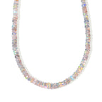 D'Joy AA Natürlicher, äthiopischer Welo Opal Halskette ca. 45 cm 925 Silber Rhodiniert ca. 55,00 ct.