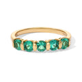LUXURIANT DIAMOND - AAA Lab Grown Kolumbianischer Smaragd Ring 925 Silber 750 Gelbgold vermeil (Größe 17.00) ca. 1,35 ct