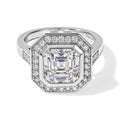 D'Joy Moissanit Ring 925 Silber Rhodiniert (Größe 17.00) ca. 4,27 ct
