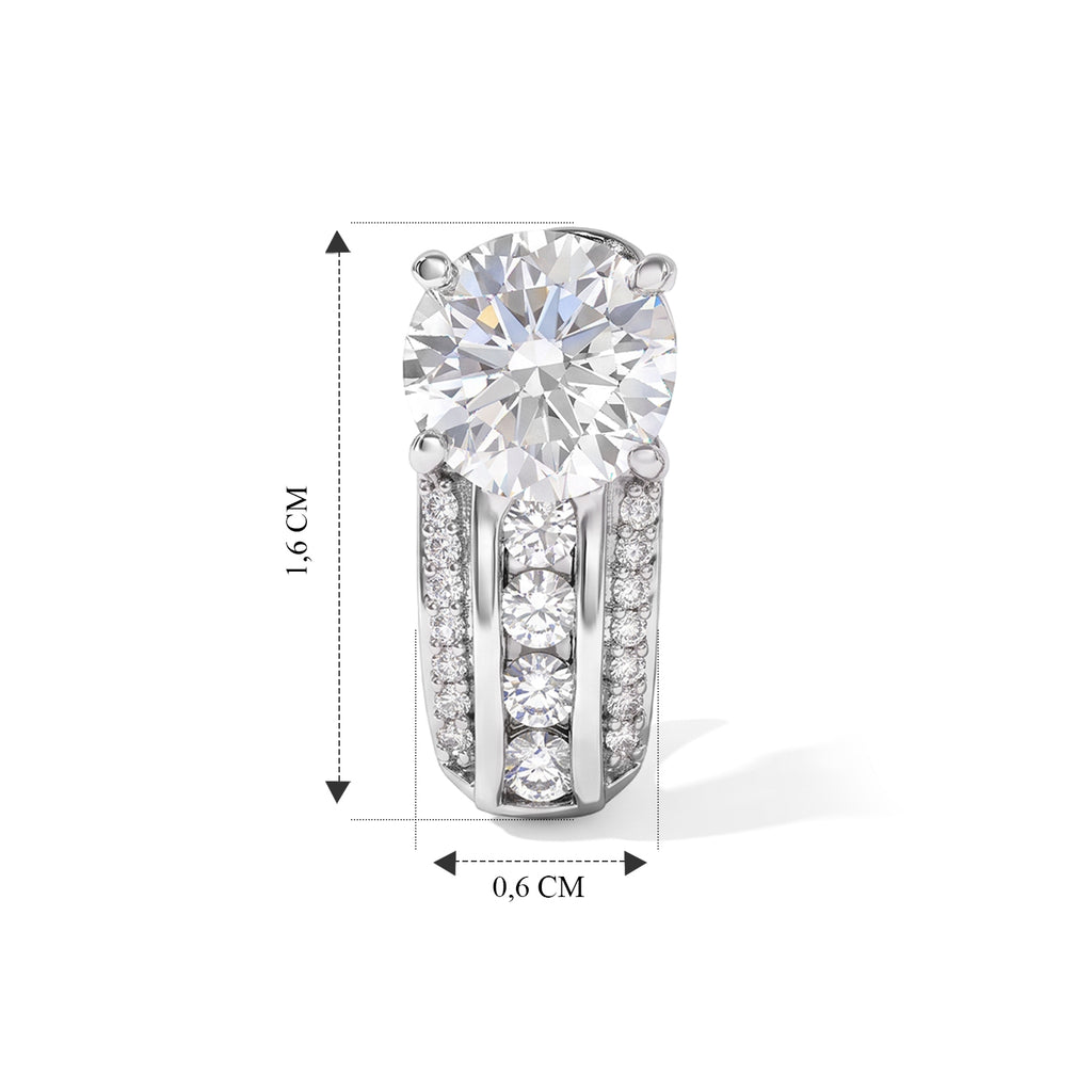D'Joy Moissanit Ohrringe 925 Silber Rhodiniert ca. 2,78 ct.