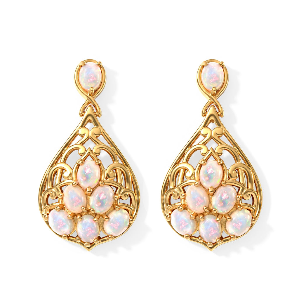 EVER TRUE AA Natürlicher, äthiopischer Welo Opal Ohrringe Reine Bronze (10-15 Werktage Lieferzeit) ca. 1,48 ct.