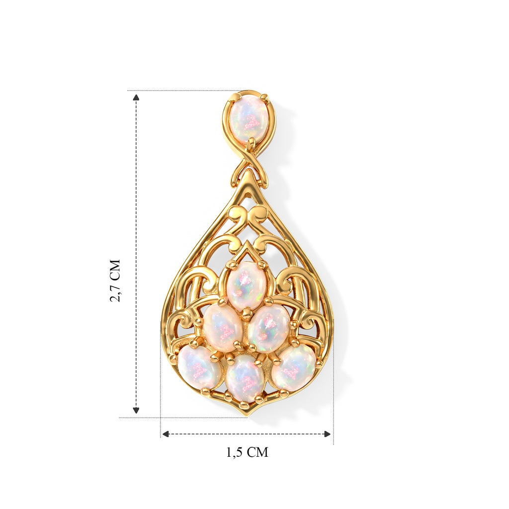 EVER TRUE AA Natürlicher, äthiopischer Welo Opal Ohrringe Reine Bronze (10-15 Werktage Lieferzeit) ca. 1,48 ct.