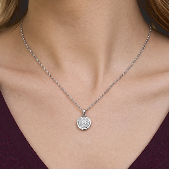 D'Joy Moissanit Anhänger 925 Silber Rhodiniert ca. 0,51 ct.