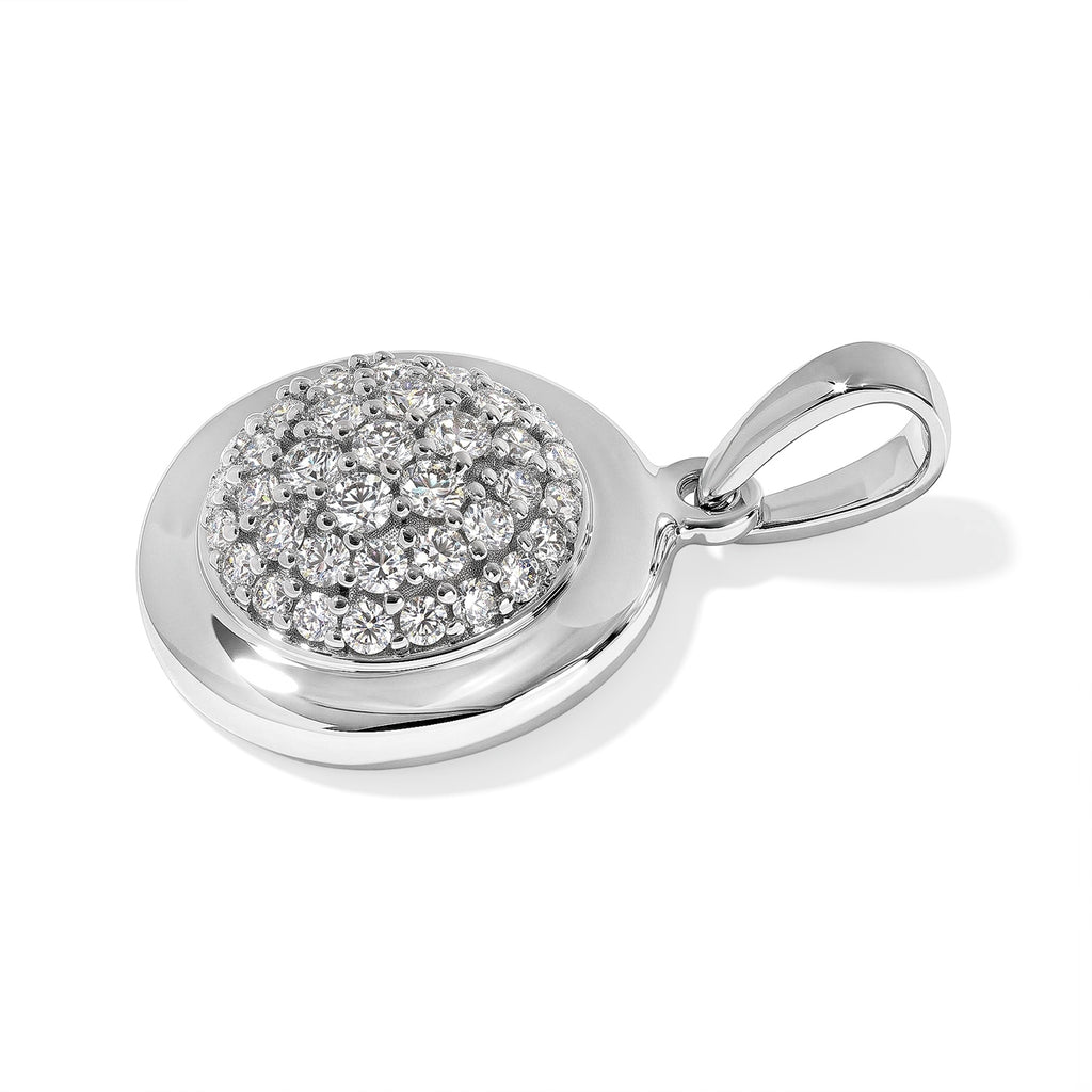 D'Joy Moissanit Anhänger 925 Silber Rhodiniert ca. 0,51 ct.