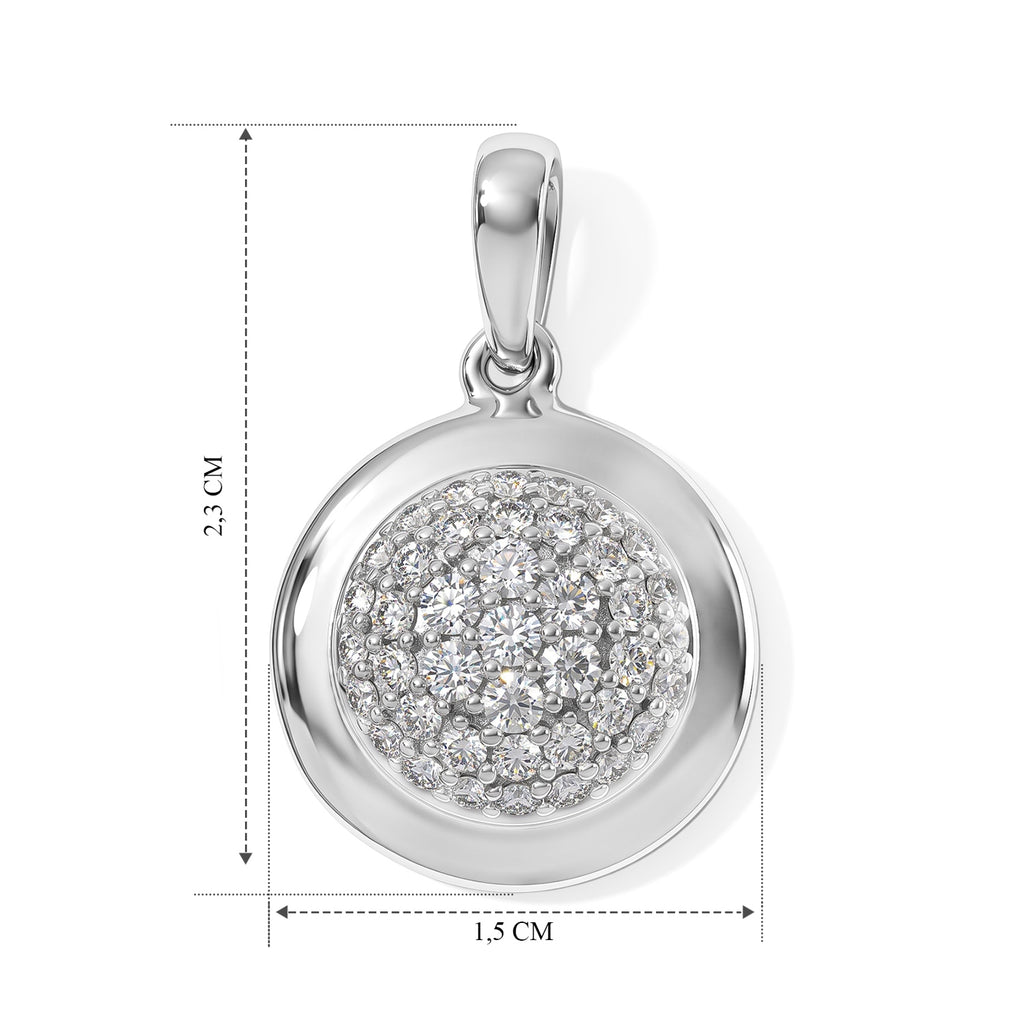 D'Joy Moissanit Anhänger 925 Silber Rhodiniert ca. 0,51 ct.