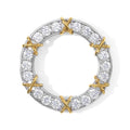 D'Joy Moissanit Anhänger 925 Silber Rhodiniert und 750 Gelbgold Vermeil ca. 1,85 ct.