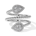 D'Joy Moissanit Ring 925 Silber Rhodiniert (Größe 17.00) ca. 0,55 ct