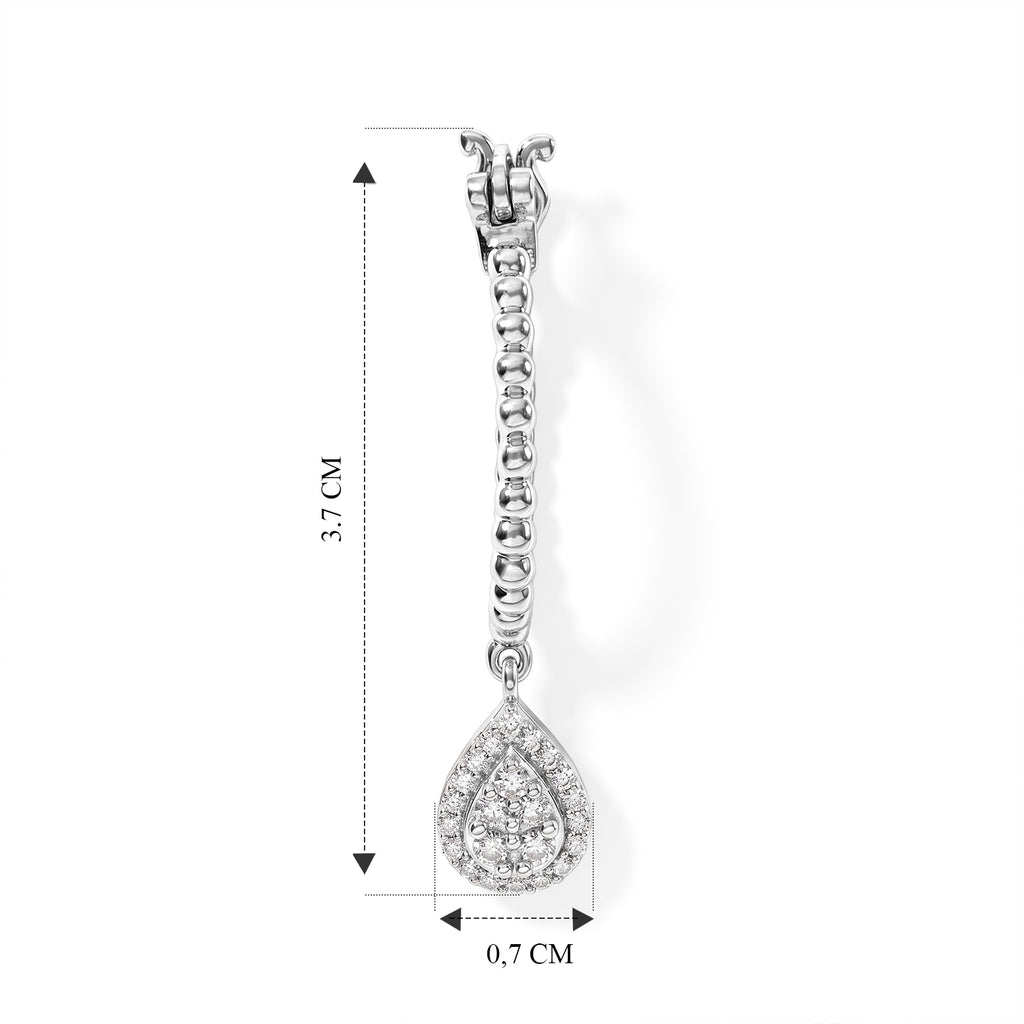 D'Joy Moissanit Ohrringe 925 Silber Rhodiniert ca. 0,55 ct.