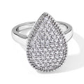 EVER TRUE Weißer Zirkonia Ring Nickelfreies Messing Rhodiniert (Größe 16.00)