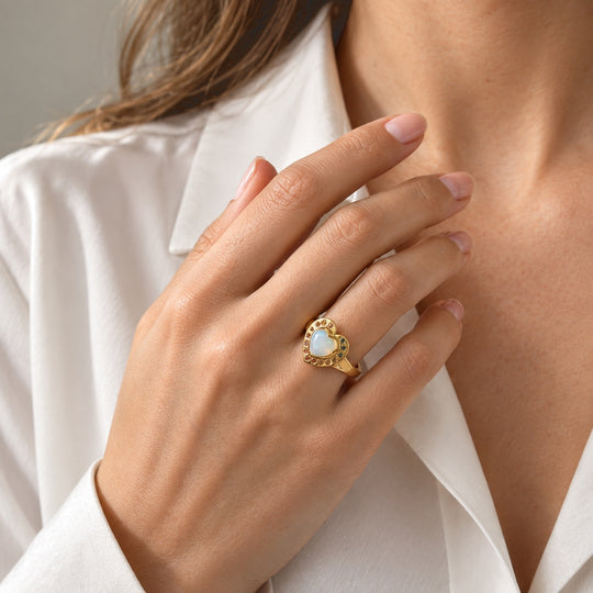 D'Joy AAA Natürlicher, äthiopischer Welo Opal, Mehrfarbig Saphir Ring 925 Silber 750 Gelbgold vermeil (Größe 21.00) (10-15 Werktage Lieferzeit) ca. 1,92 ct
