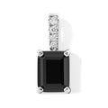 D'Joy Schwarzer Moissanit, Moissanit Anhänger 925 Silber Rhodiniert ca. 2,31 ct.
