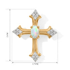 D'Joy AA Natürlicher, äthiopischer Welo Opal, Weißer Zirkon Anhänger 925 Silber 750 Vergoldet (10-15 Werktage Lieferzeit) ca. 0,29 ct.