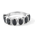 EVER TRUE Schwarzer Spinell Ring 316L Edelstahl (Größe 16.00) ca. 4,24 ct